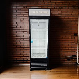 single door glass refrigerator cooler rental