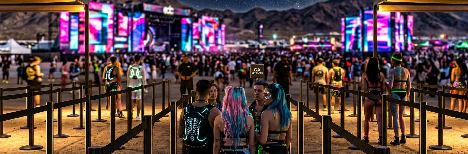 Black Retractable Stanchions For Rent For Large Events in and Around Las Vegas